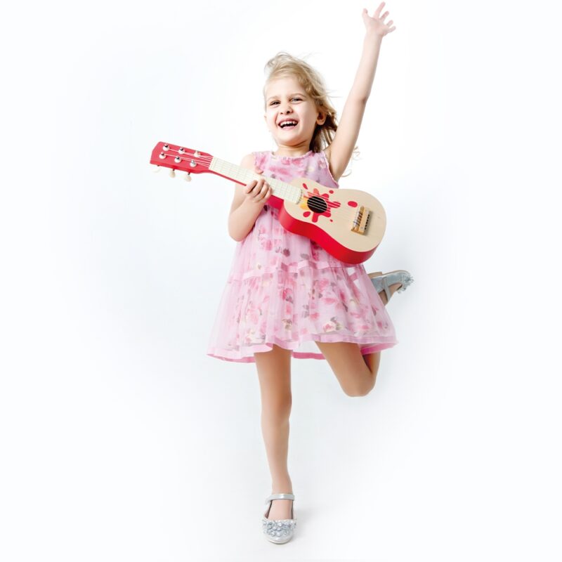 Drewniana gitara dla dzieci akustyczna, zabawka dla dzieci, Classic World