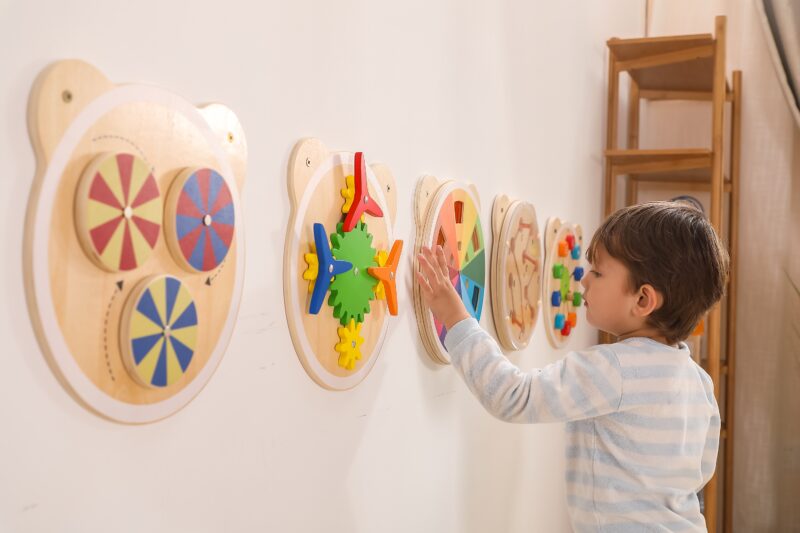 Drewniana tablica kolory certyfikat FSC Montessori, zabawka dla dzieci, Viga