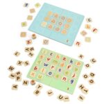 Gra zapamiętywanie memo literki nauka alfabetu Viga Montessori, zabawka dla dzieci