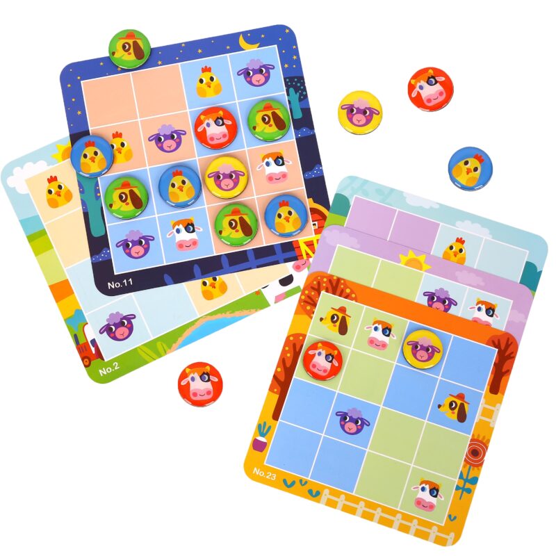 Gra sudoku dla dzieci wersja farma, zabawka dla dzieci, Tooky Toy