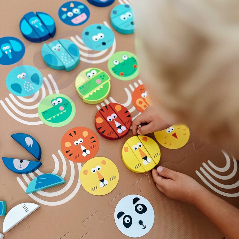 Gra zręcznościowa klocki zwierzęta certyfikat FSC, zabawka dla dzieci, Tooky Toy