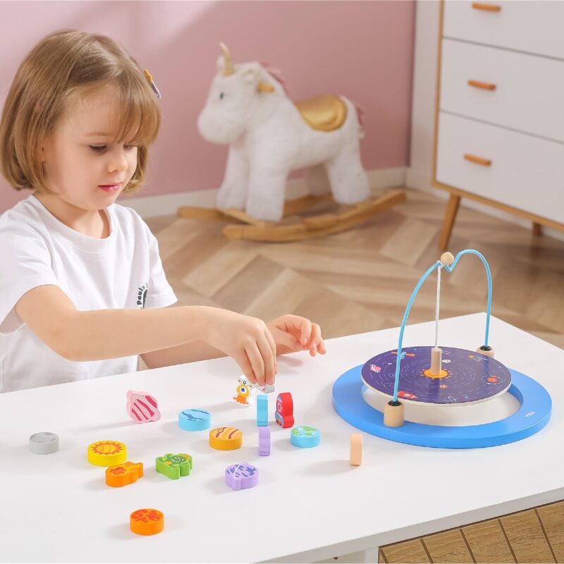Drewniana edukacyjna gra równowaga kosmos, zabawka dla dzieci, Viga