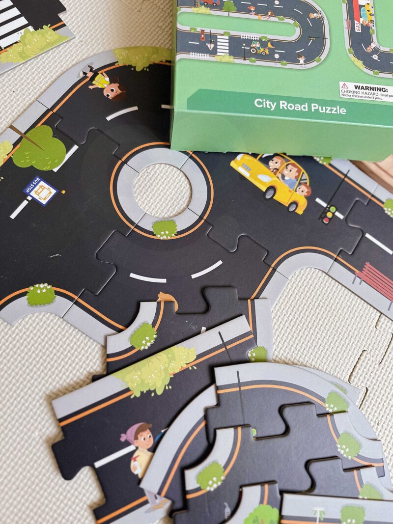 Droga puzzle dla dzieci autostrada makieta 21 el. certyfikat FSC, zabawka dla dzieci, Tooky Toy
