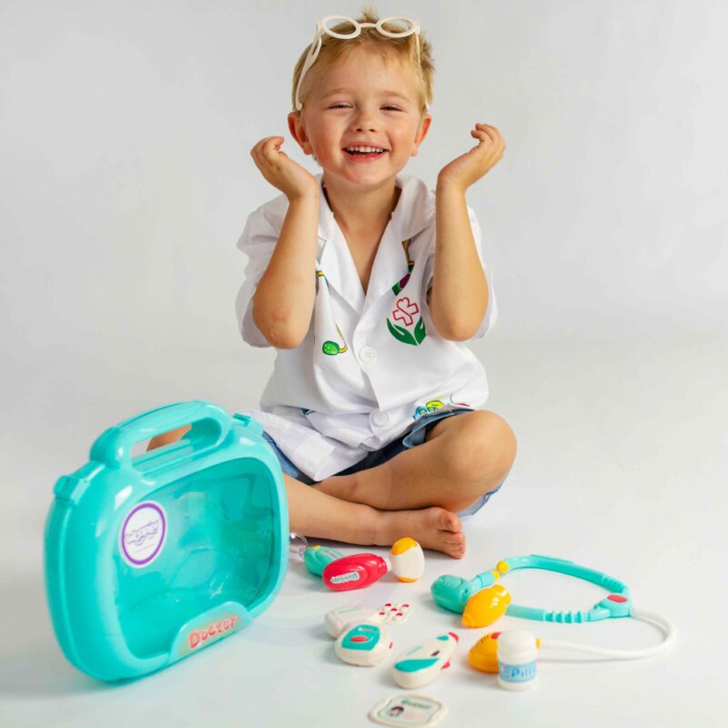 Zestaw lekarski mały lekarza doktor w walizce światło dźwięk + akc., zabawka dla dzieci, Woopie