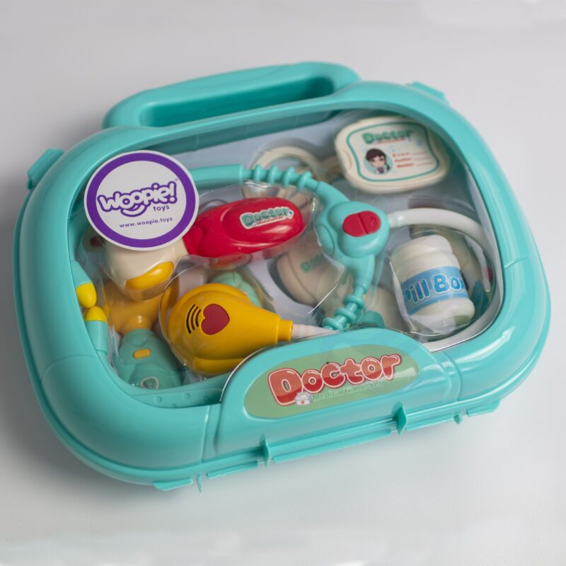 Zestaw lekarski mały lekarza doktor w walizce światło dźwięk + akc., zabawka dla dzieci, Woopie