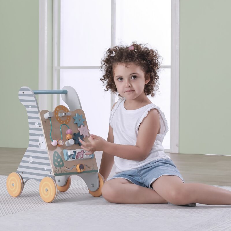 Drewniany pchacz edukacyjny dla dzieci Viga Toys, zabawka dla dzieci
