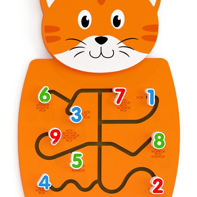 Drewniana gra manipulacyjna kotek Viga Toys Montessori, zabawka dla dzieci