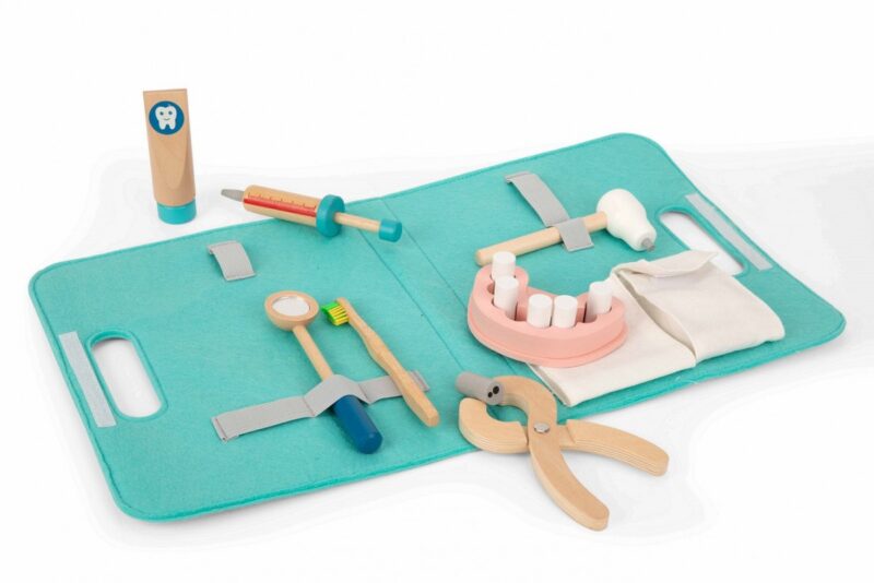Zestaw małego dentysty walizka lekarza 19 el. FSC, zabawka dla dzieci, Tooky Toy