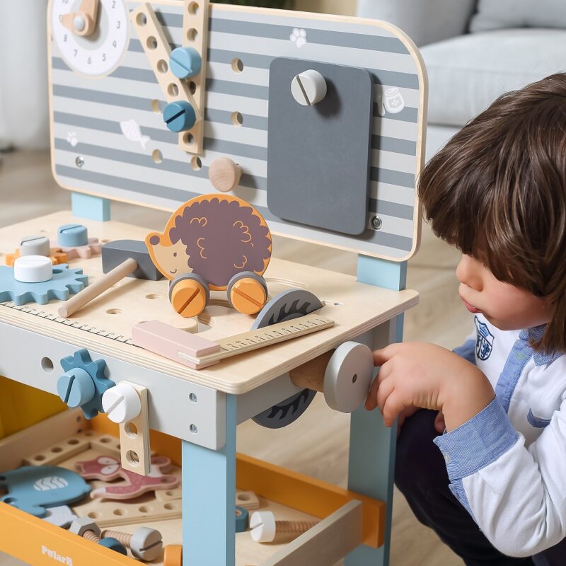 Drewniany warsztat majsterkowicza, zabawka dla dzieci, Viga PolarB