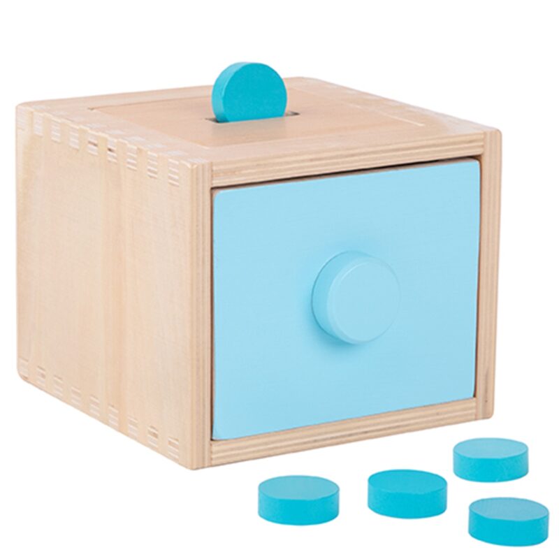 Drewniana kostka edukacyjna szuflada pudełko Montessori sorter nauka kolorów 4w1, zabawka dla dzieci, Tooky Toy