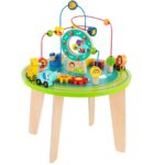 Drewniany stół aktywności pętla motoryczna, zabawka dla dzieci, Tooky Toy