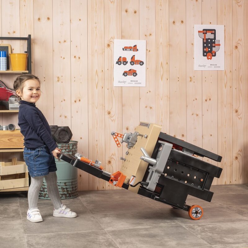 Black&decker mega warsztat hydraulik malarz 3w1 100 akcesorii, zabawka dla dzieci, Smoby