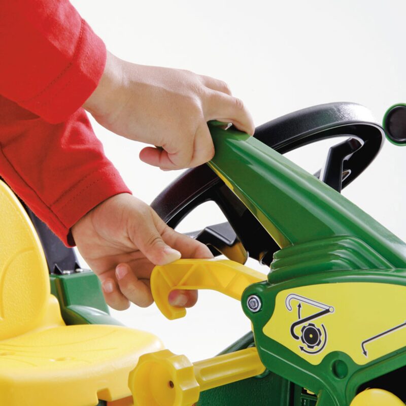 John Deere traktor na pedały biegi pompowane koła 3-8 lat, zabawka dla dzieci, Rolly Toys