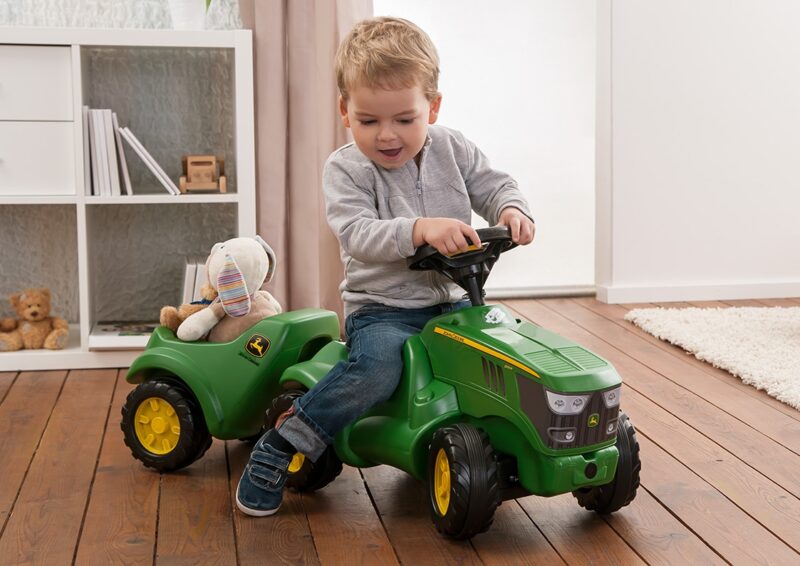 Rollyminitrac jeździk John Deere traktor klakson, zabawka dla dzieci, Rolly Toys