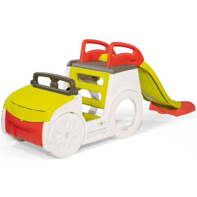 Samochód przygód ze zjeżdżalnią i piaskownicą, zabawka dla dzieci, Smoby