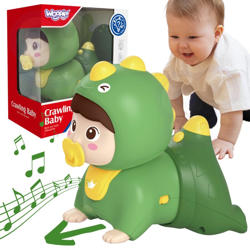 Baby raczkujący bobas zabawka z melodiami świecąca, zabawka dla dzieci, Woopie