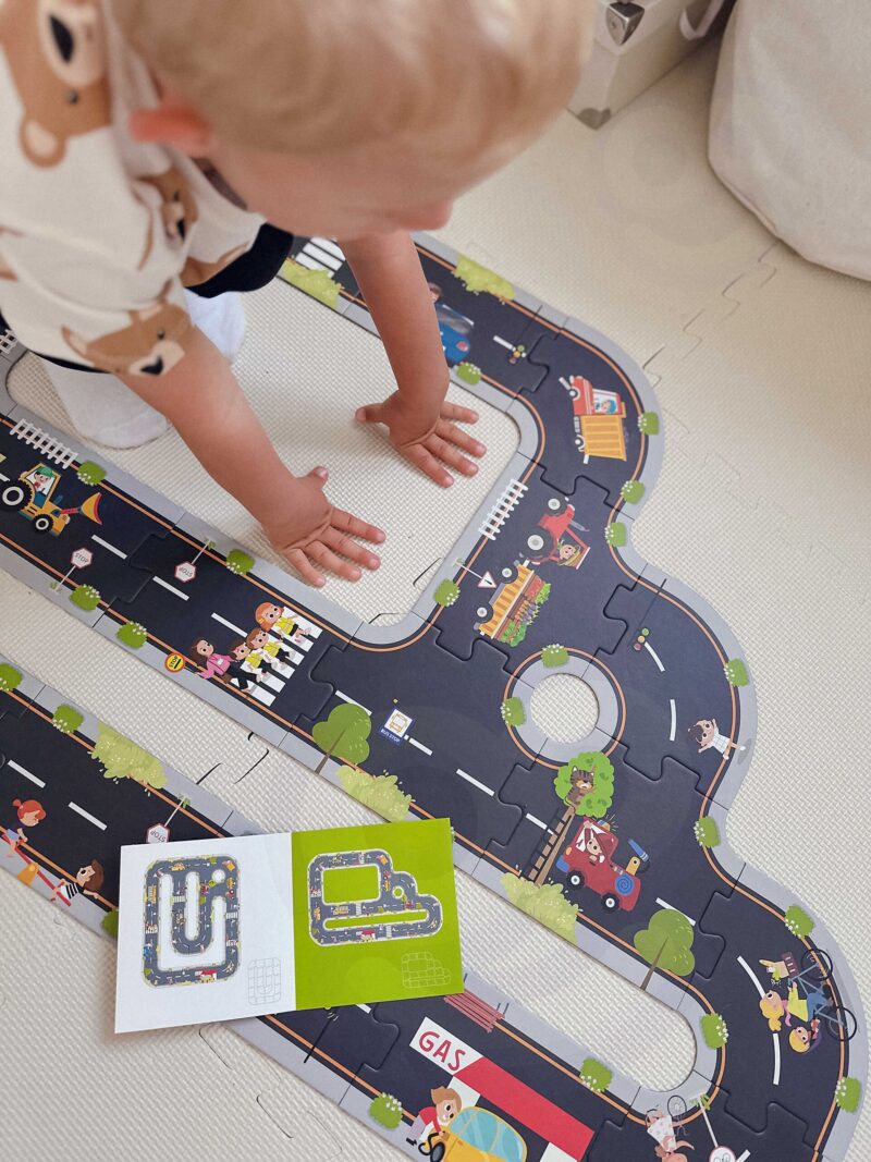 Droga puzzle dla dzieci autostrada makieta 21 el. certyfikat FSC, zabawka dla dzieci, Tooky Toy