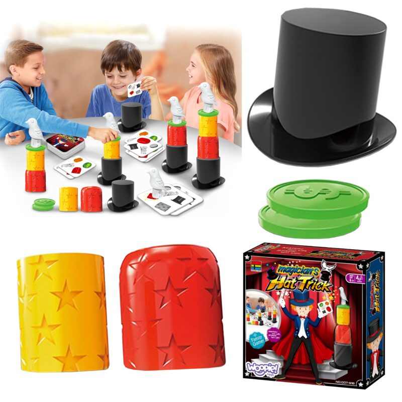 Gra sztuczki magiczne z kapeluszem mały magik 4+, zabawka dla dzieci, Woopie