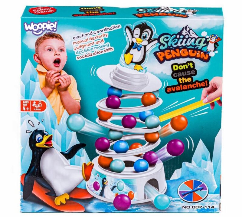 Gra zręcznościowa pingwin na wieży, zabawka dla dzieci, Woopie