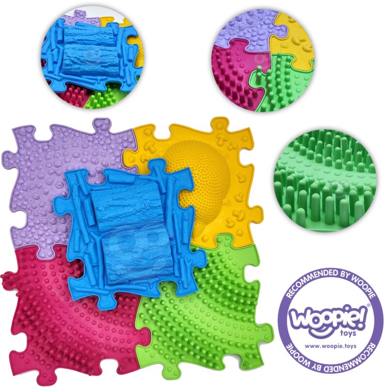 Mata sensoryczna ortopedyczna puzzle 5 el., zabawka dla dzieci, Woopie