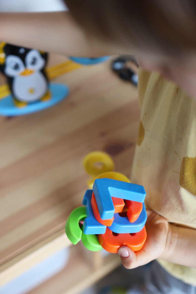 Waga równoważna szalkowa nauka liczenia pingwin, zabawka dla dzieci, Woopie