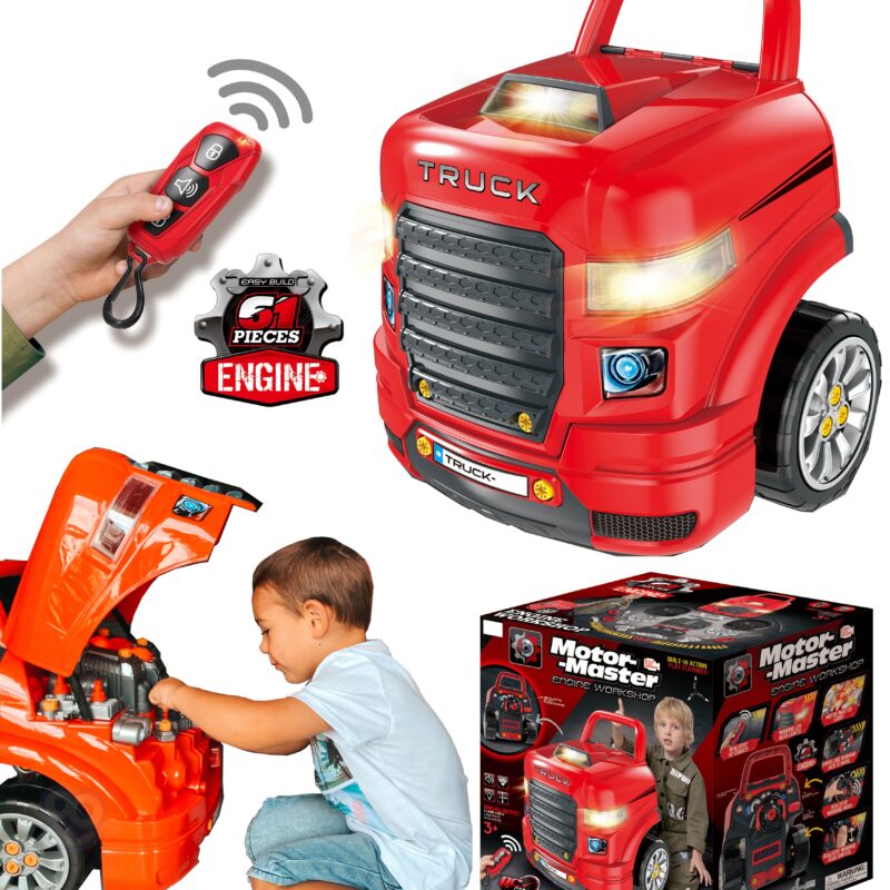 Wielka ciężarówka zestaw do składania montażu + akcesoria 61 el., zabawka dla dzieci, Woopie
