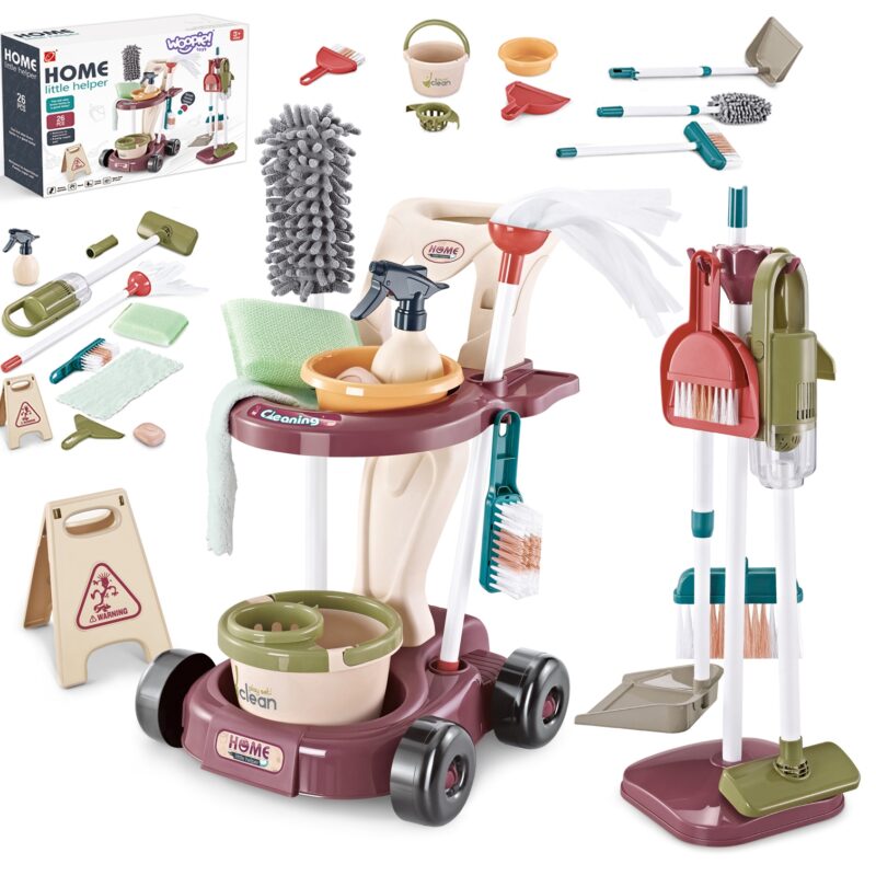 Zestaw do sprzątania xxl wózek 3w1 26 el., zabawka dla dzieci, Woopie