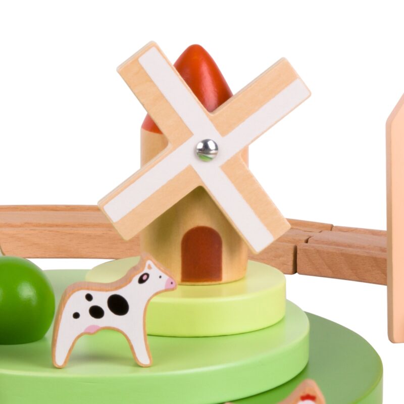 Drewniana kolejka farma, zabawka dla dzieci, Classic World