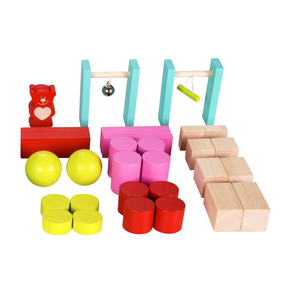 Drewniane domino dla dzieci misie 105 el., zabawka dla dzieci, Classic World