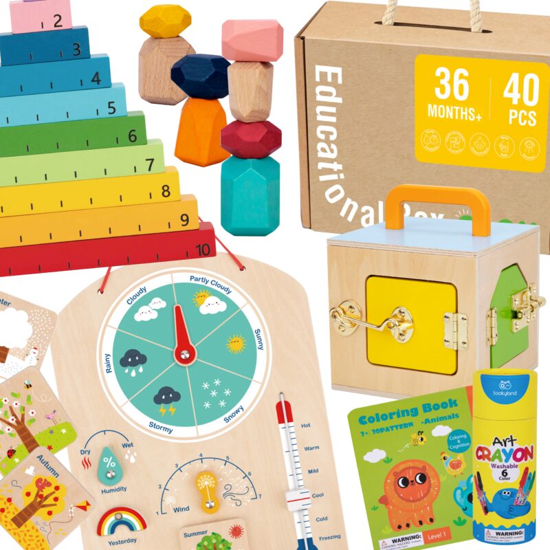 Edukacyjne pudełko dla dzieci z 6w1 od 3 lat, zabawka dla dzieci, Tooky Toy
