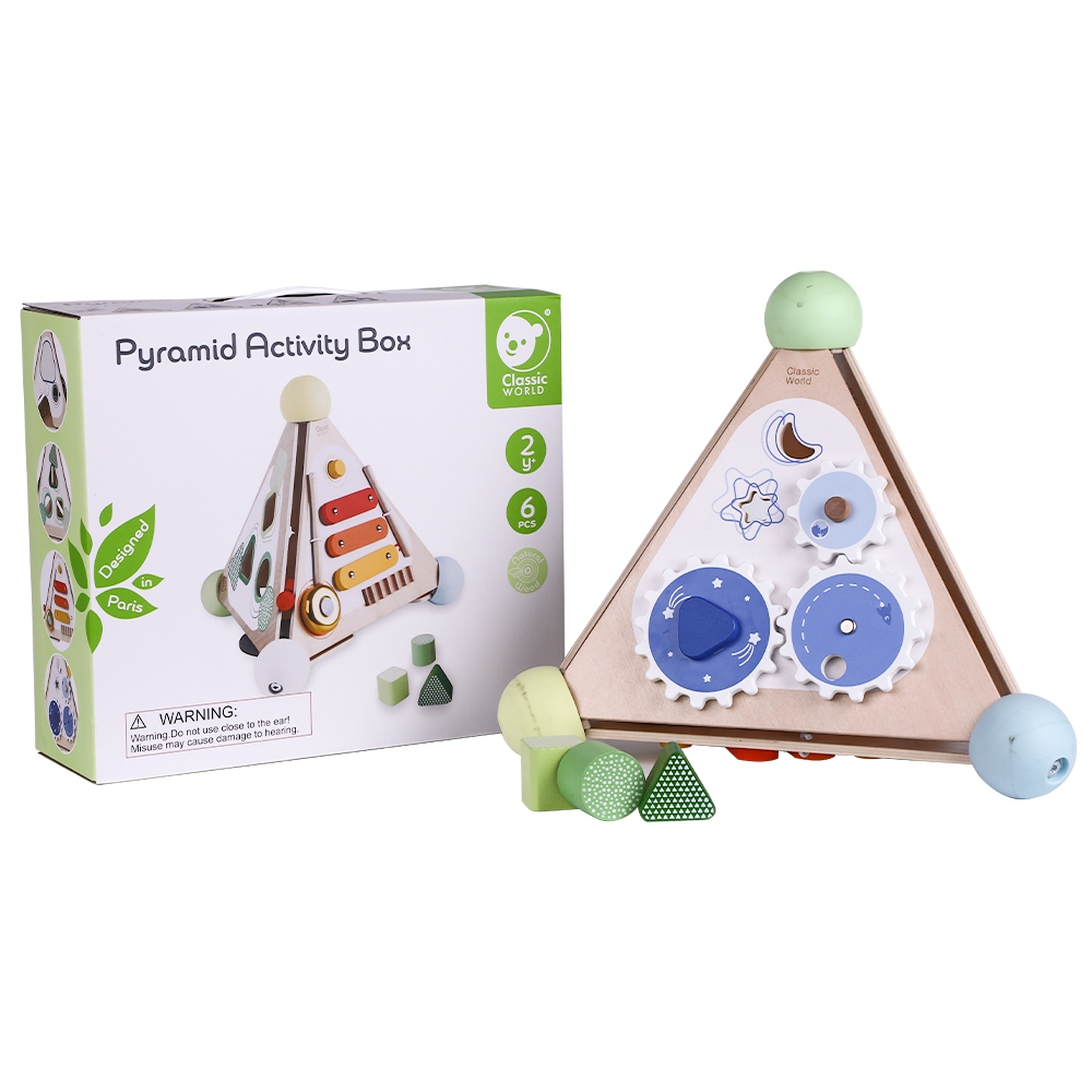 Piramida aktywności activity box 4w1, zabawka dla dzieci, Classic World